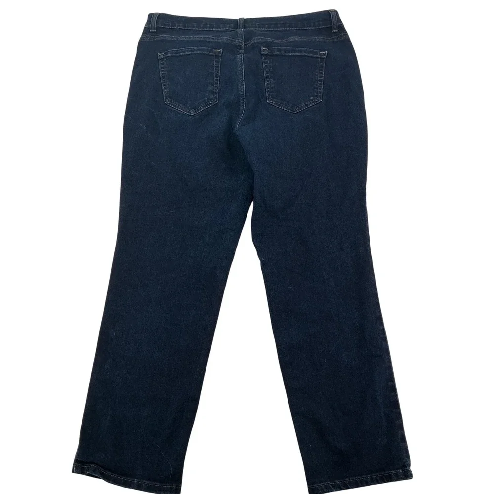 Gloria Vanderbilt Amanda Jeans Women 16W Blue Dark Wash Tapered Plus Size